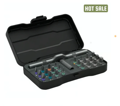 🔥🔥24 in 1 DlY Screwdriver Set Magnetic Compact and Portable Ratchet Screwdriver