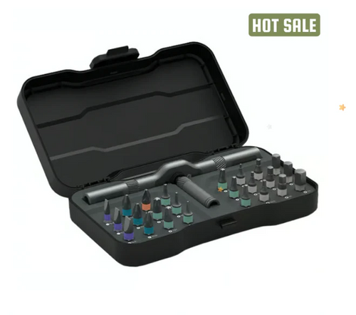 🔥🔥24 in 1 DlY Screwdriver Set Magnetic Compact and Portable Ratchet Screwdriver