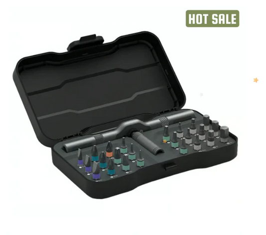 🔥🔥24 in 1 DlY Screwdriver Set Magnetic Compact and Portable Ratchet Screwdriver