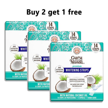 ✨The secret to a confident smile – GuruNanda Coconut Oil Whitening Strips (Mint Flavor)