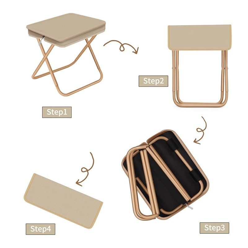 ✨Zipper folding camping stool queuing picnic stool fishing chair
