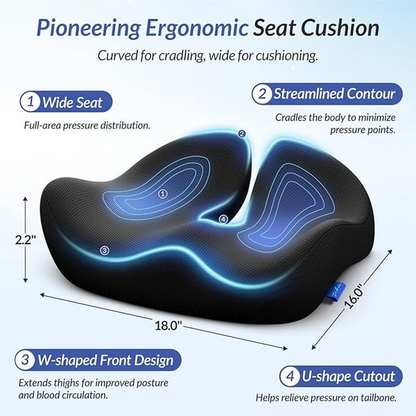 🎁 LAST DAY 50％ OFF 🎁 Ergonomic Memory Foam Seat Cushion