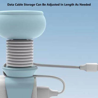 💥Portable Data Cable Winder Cartoon Multi-function Data Cable Buckle Belt Silicone Binding Belt Desktop Cable Storage Buckle