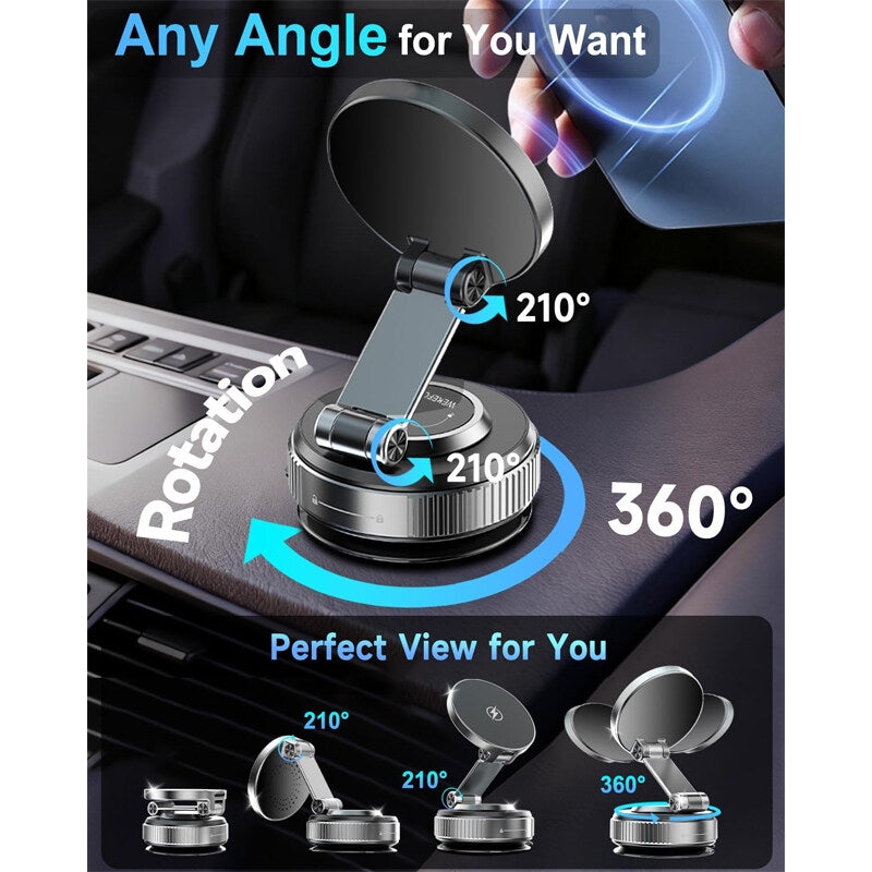 Vacuum magnetic car phone holder / Compatible with all phone models