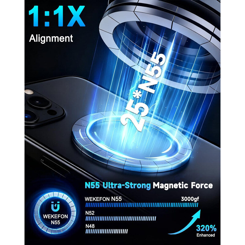 Vacuum magnetic car phone holder / Compatible with all phone models