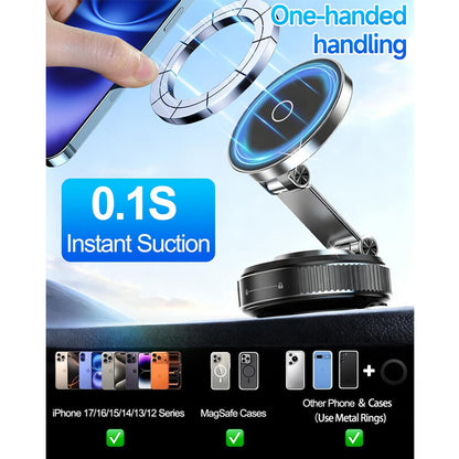 Vacuum magnetic car phone holder / Compatible with all phone models