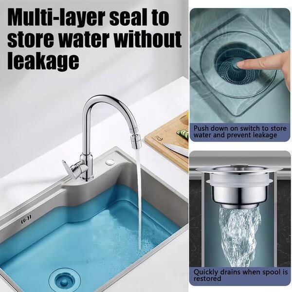 🎁Hot Sale Promotion buy one get one free🔥New Upgraded Sink Bounce Core Drain Strainer