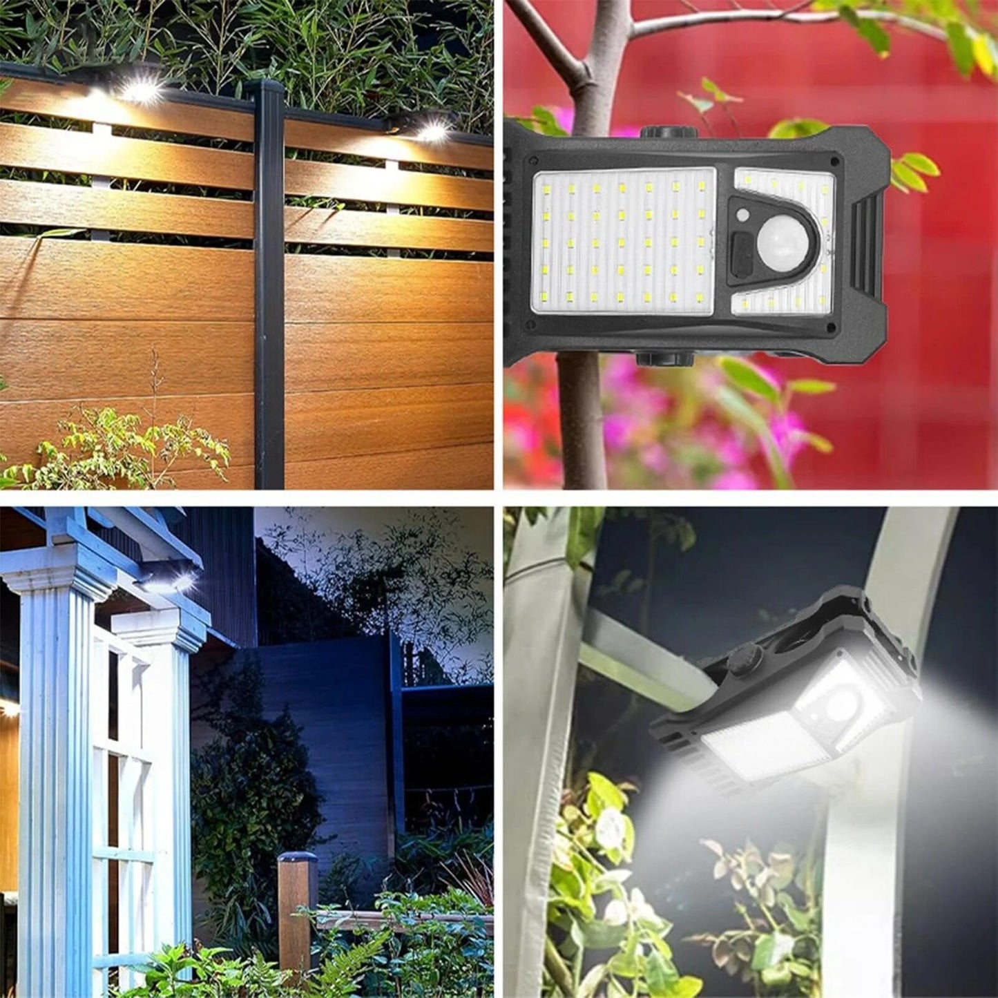 Solar Powered LED Outdoor Light Clip