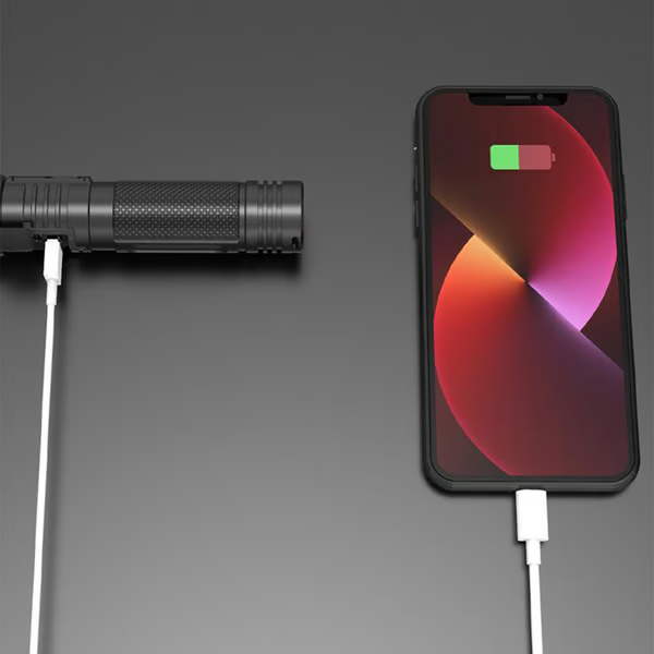 🔦 Summer Essential! 🔥 2-in-1 Power Bank Flashlight – Super Bright, Zoomable & USB Rechargeable for Camping & Emergencies