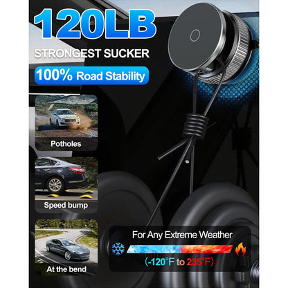 Vacuum magnetic car phone holder / Compatible with all phone models